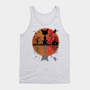 Scary cat reflection Tank Top